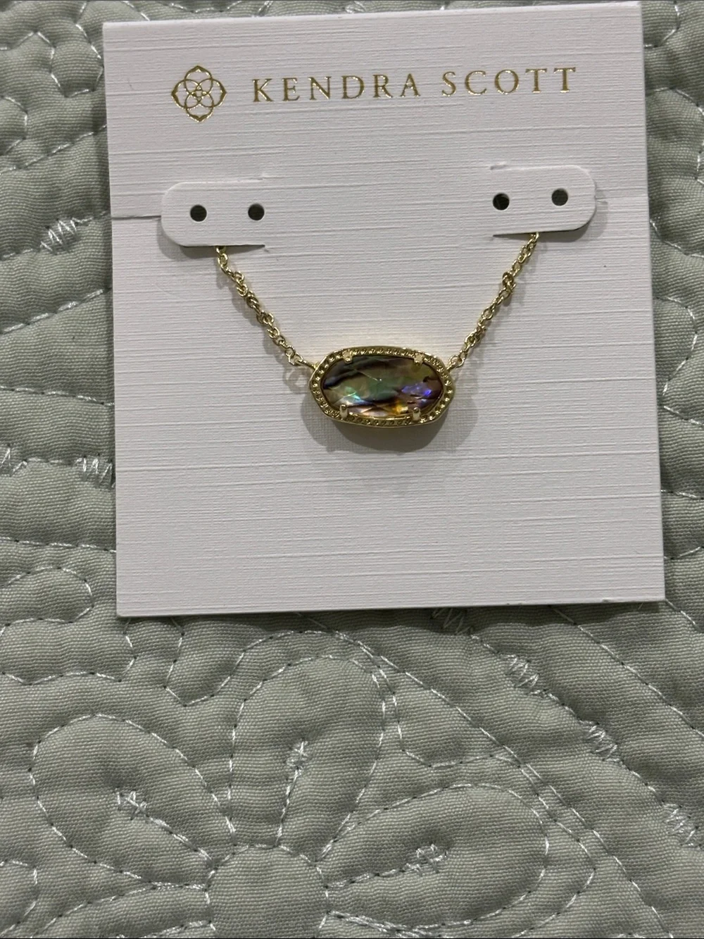 Kendra Scott Gold Abalone Elisa Necklace - Multicolor